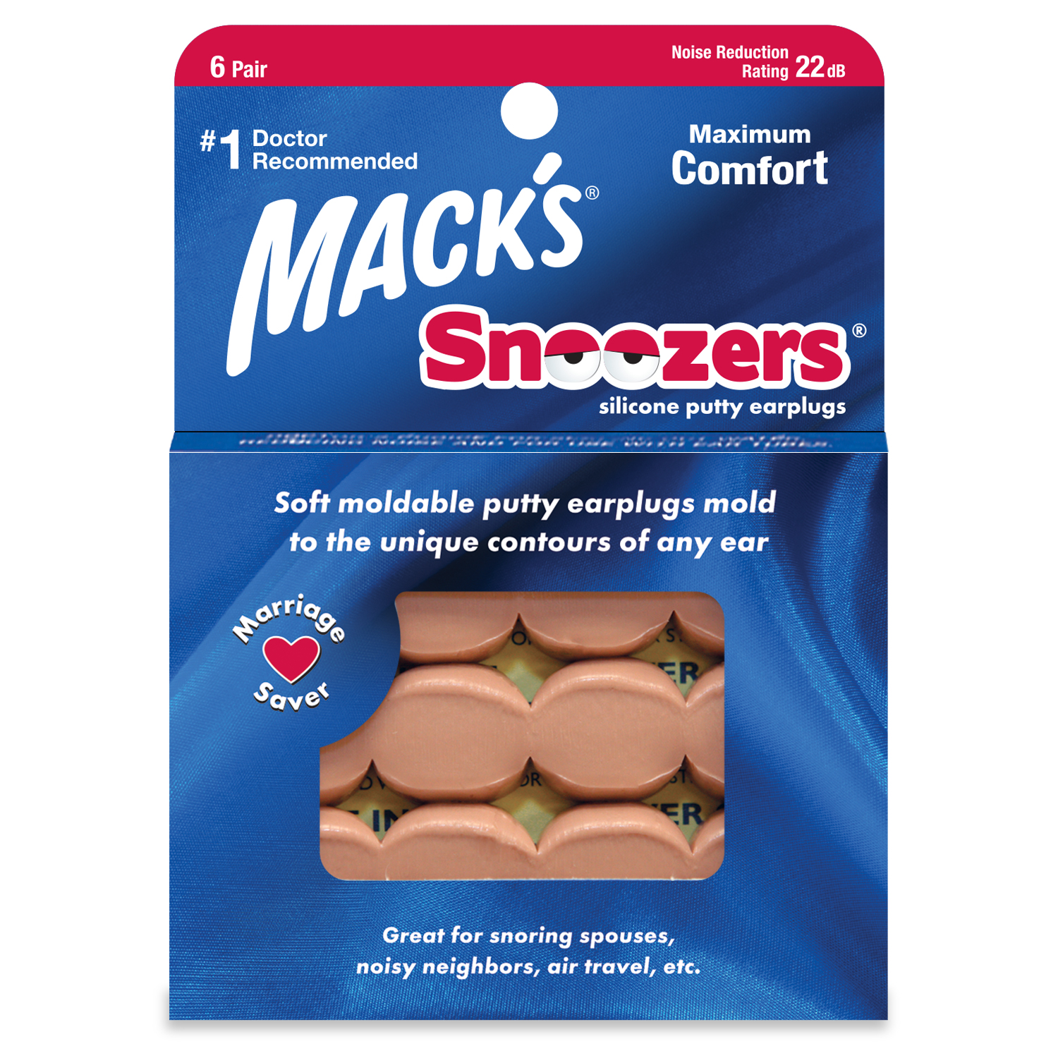 Snoozers® Silicone Putty Ear Plugs - Mack's Ear Plugs